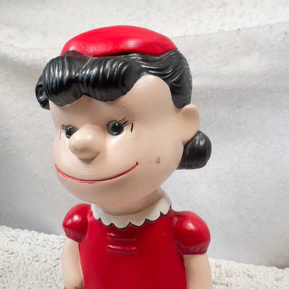 Peanuts Lucy Vintage Hand Painted Ceramic RARE 1968 Shultz Charlie Brown - Picture 5 of 16